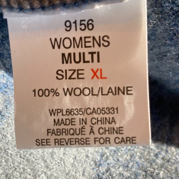 Vintage Woolrich Wool Embroidered Snowflake Sweater Vest Sz XL Blue Stripe - Picture 13 of 15